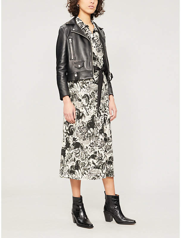 Claudie Pierlot Riviera graphic print silk-crepe dress