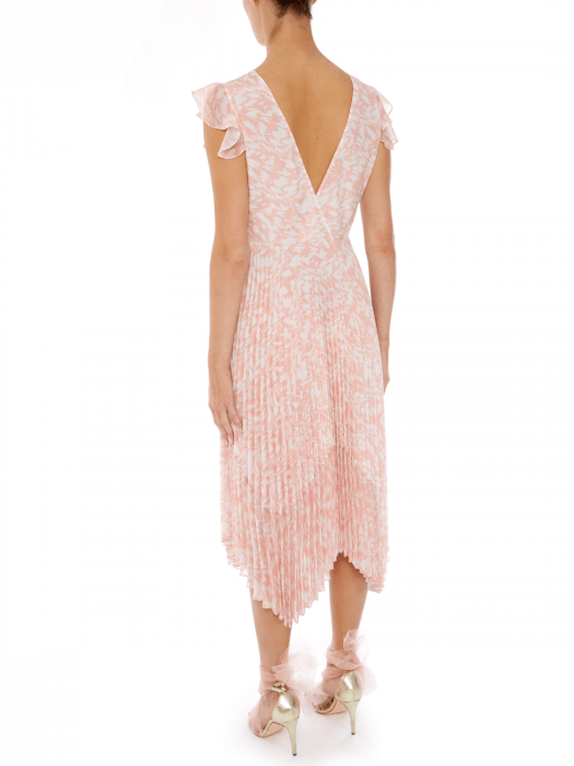 MArkus Lupfer SADIE PLEATED ABSTRACT ANIMAL DRESS back view