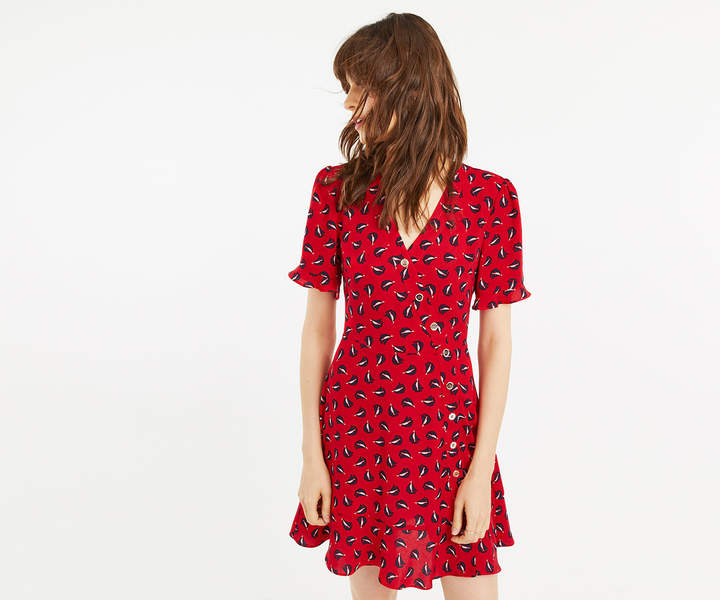 Oasis BOAT PRINT SKATER DRESS