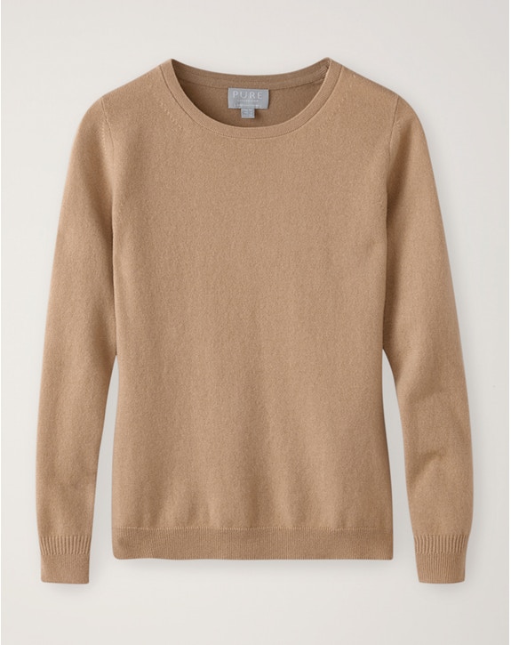 Pure Collection Cashmere Straight Fit Crew Neck Sweater
