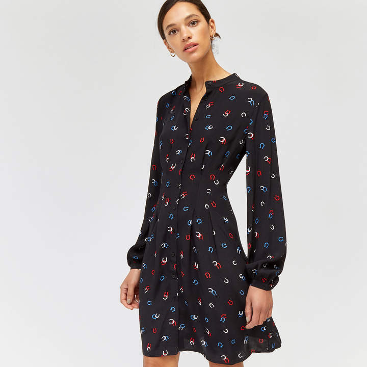 Warehouse Horseshoe Print Shirt Dress