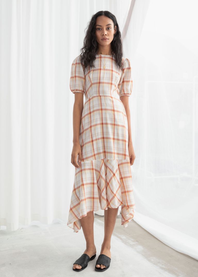 And Other Stories Cotton Blend Handkerchief Midi Dress