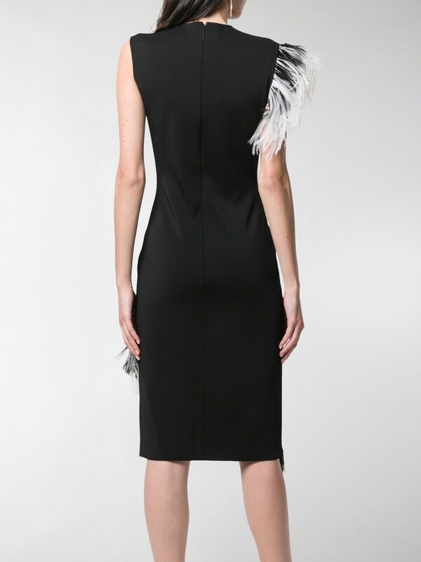 Christopher Kane feather dress back view