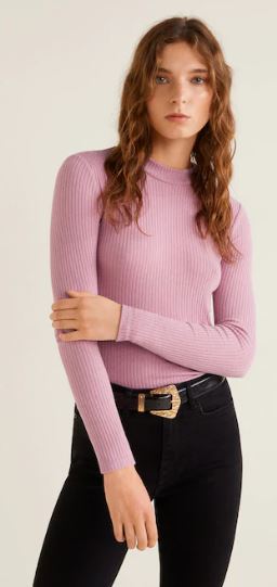 Mango long sleeve t-shirt pink v5