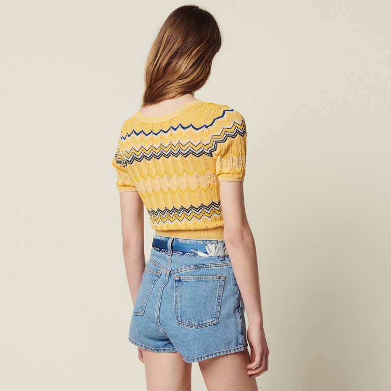 Sandro Wrapover Knit top back view