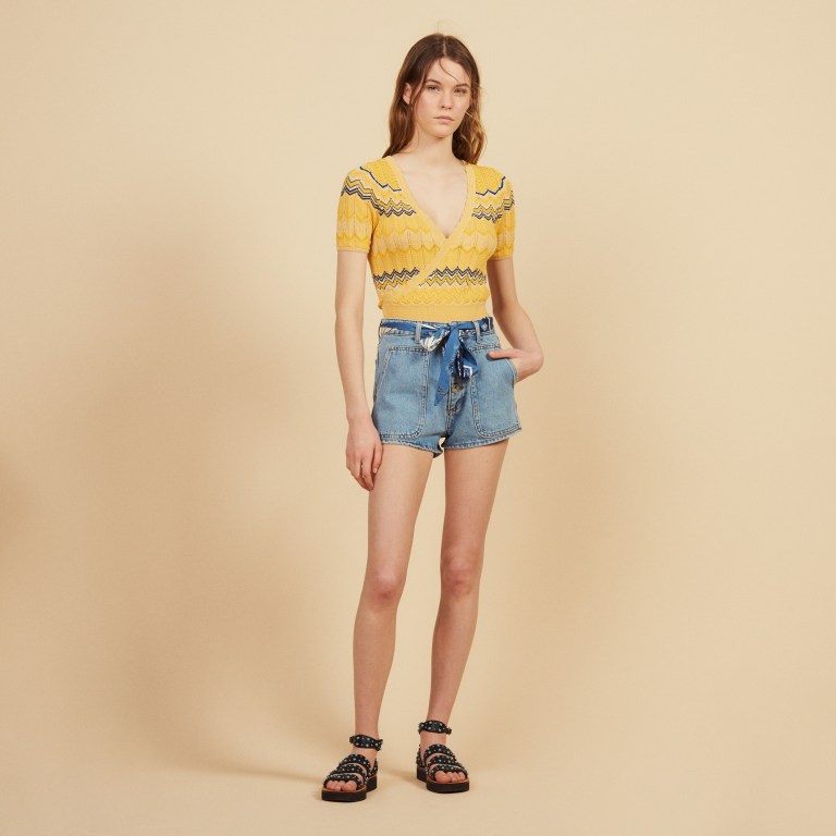 Sandro Wrapover Knit top