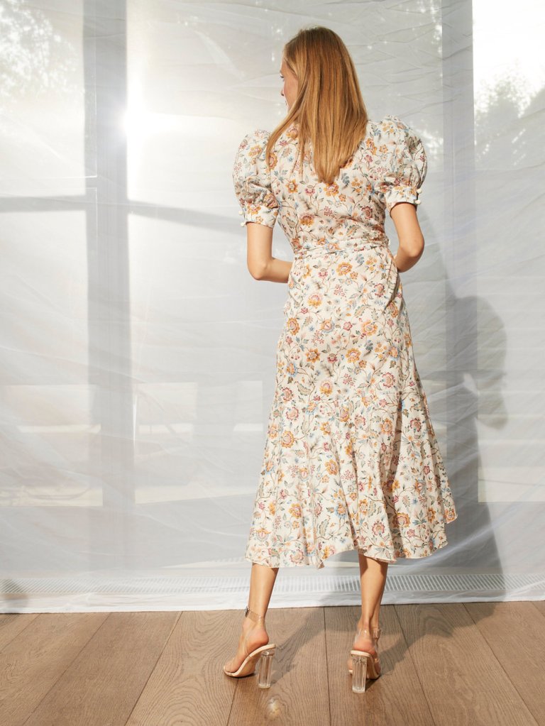 Anna Mason Stella Midi short Sleeved Dress back view