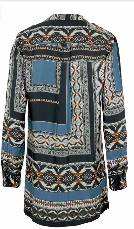 Artigiano tunic in on-trend pattern mix back view