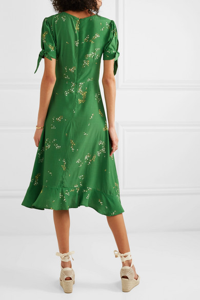 Faithfull The Brand Emilia Floral Midi Dress back view
