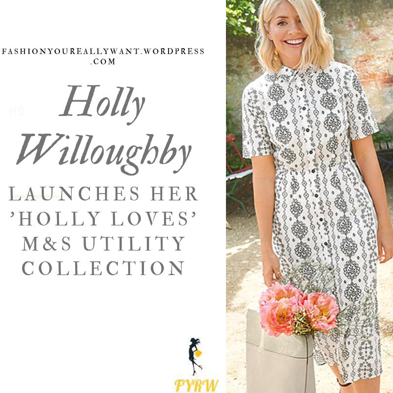 where to find Holly Willoughby monochrome floral dress and shirt,tan short, crema mini skirt white or khaki shirt white or tan bag khaki jumpsuit July 2019
