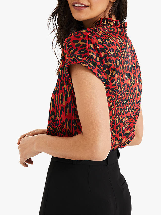 Damsel in a Dress Aimee Animal Print Short Sleeve Blouse back view