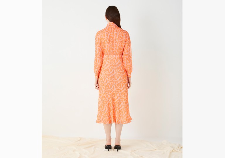 Finery Maida Printed Georgette Dress back view