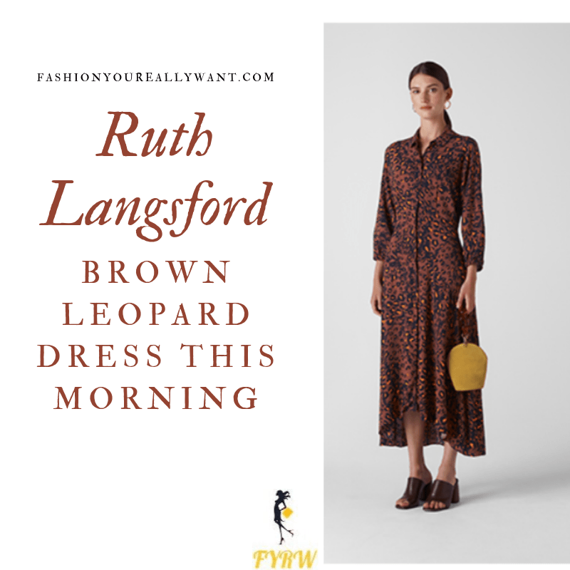How to Find Ruth Langsford  This Morning outfit today brown leopard print shirt dress blog August 2019