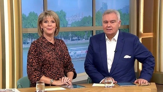 How to find Ruth Langsford This Morning outfit today brown leopard print dress August 2019 photo ITV com