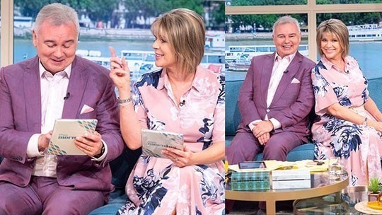 How to find ruth Langsford This Morning outfit today pink floral shier dress August 2019 photo ITV com