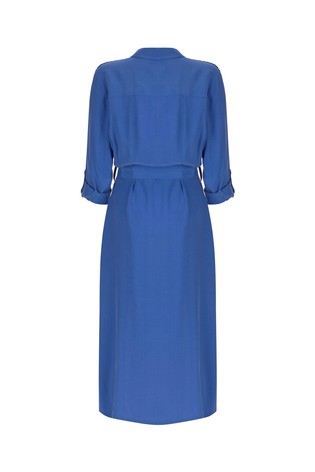 Mint Velvet Azure Belted Shirt Dress back view