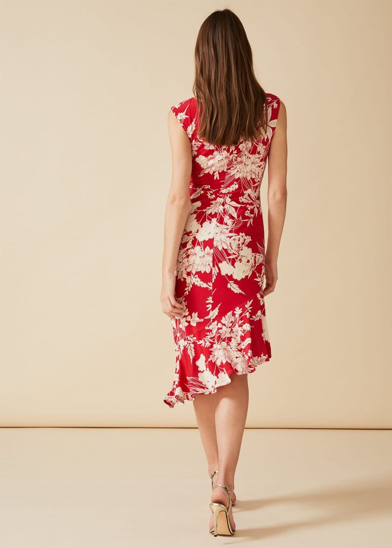 Phase Eight Red Raelynn Printed Dress back view