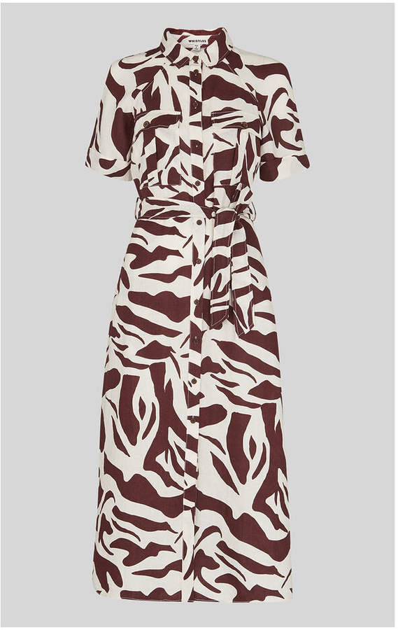 Whistles Graphic Zebra Shirt Dress