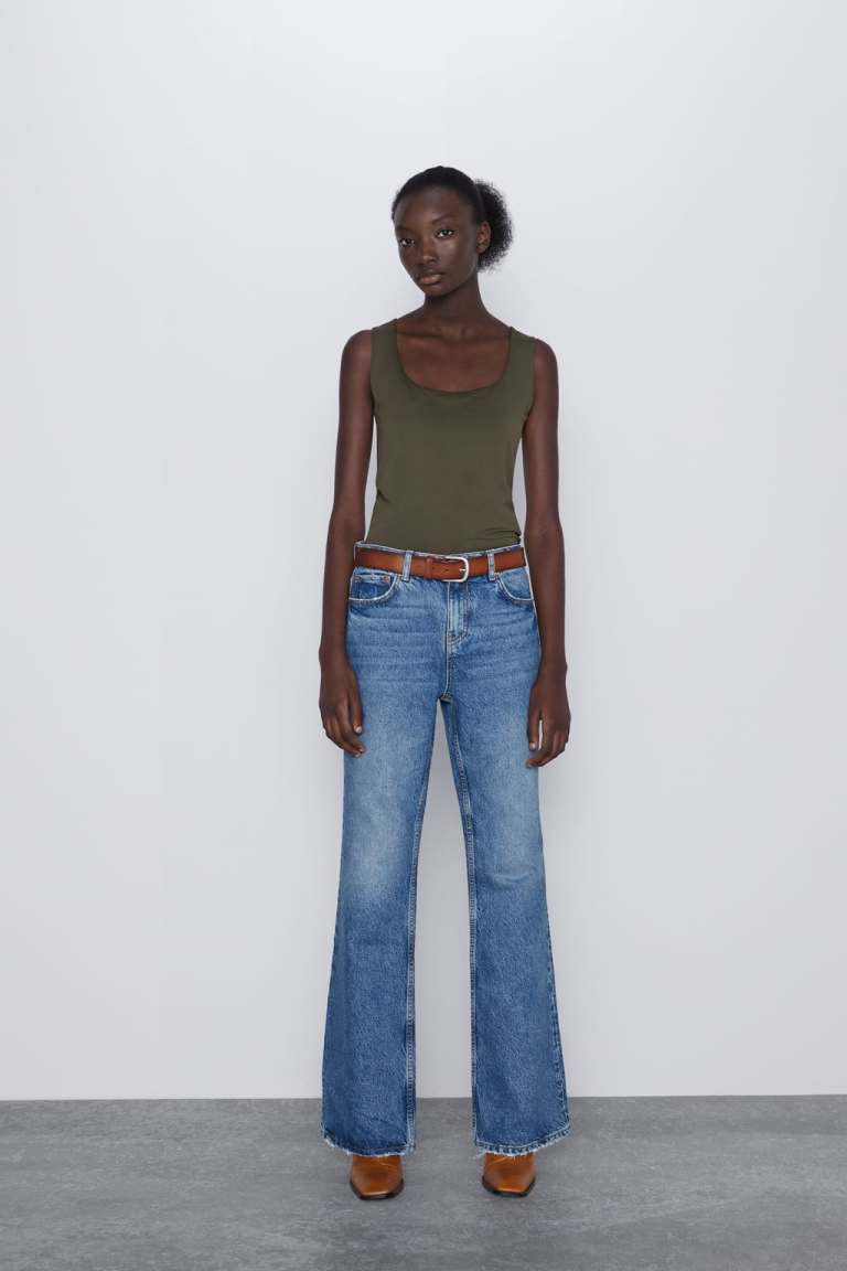 Zara stretch top with wide straps