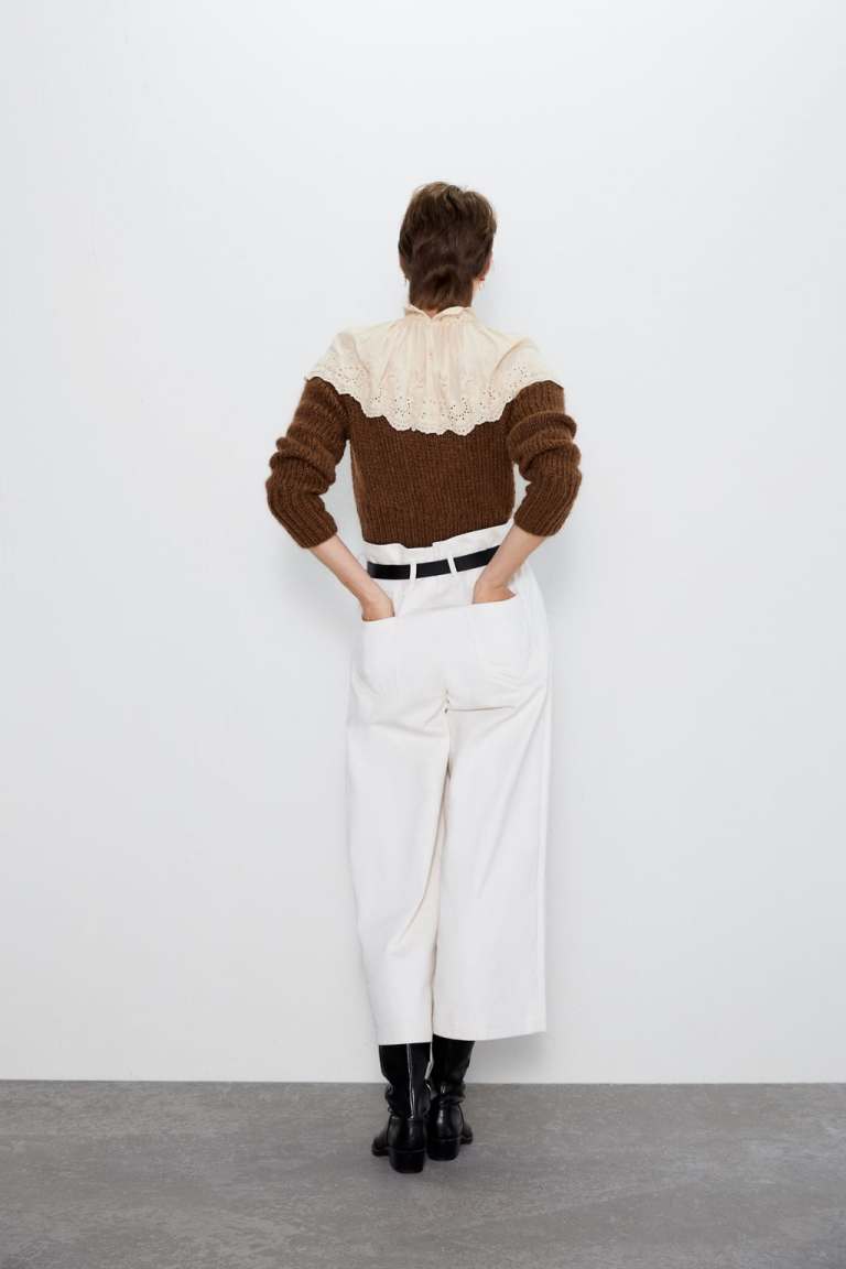 Zara Wide Trousers with Belt back view