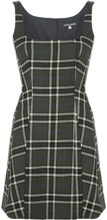 Alexa Chung checked mini dress