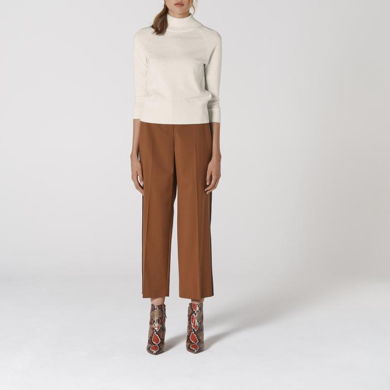 LK Bennett Brett Ivory Turtle Neck Merion Wool Jumper