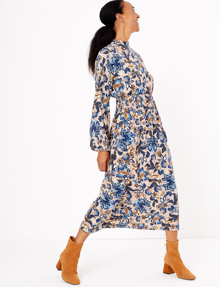 M&amp;S Floral Midi Dress