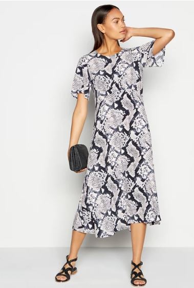 Principles Pale Pink Snake Print Midi Dress