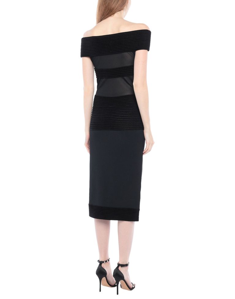 Roland Mouret Black Velvet Dress back view