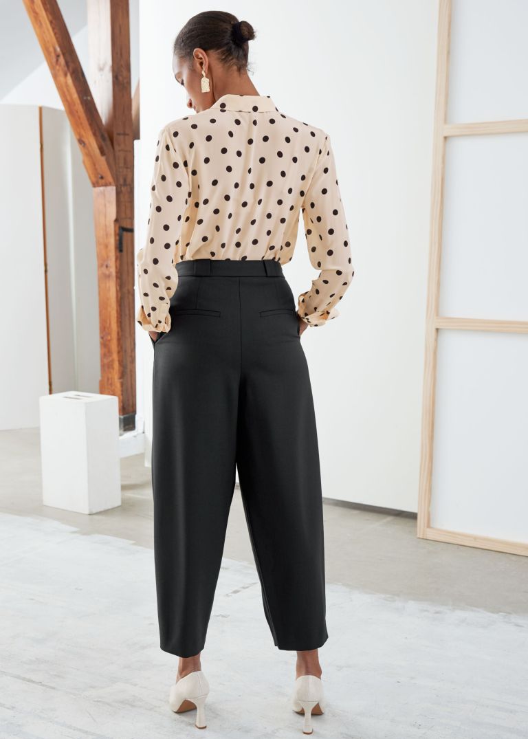 And other stories Polka Dot Silk Shirt back view