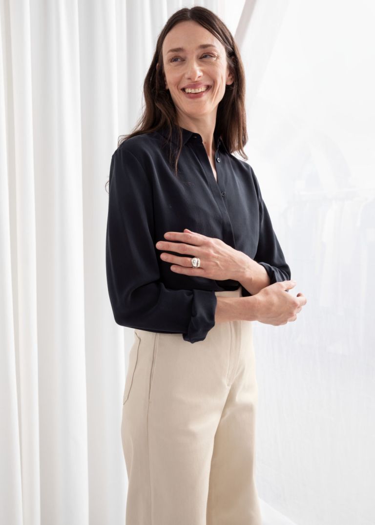 And Other Stories Straight Fit Silk Shirt