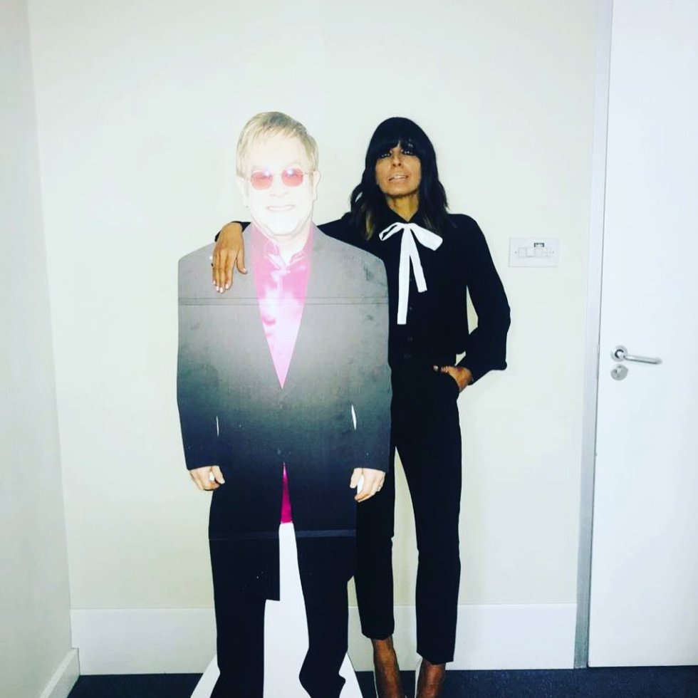 how to find Claudia Winkleman black blouse and trousers Strictly October 2019 Photo Claudia Winkleman