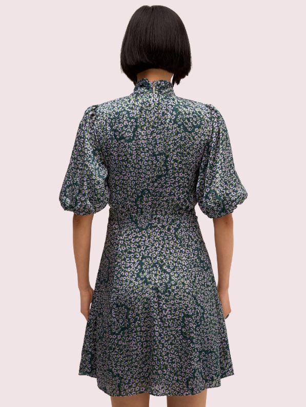 Kate Spade Flair Flora Devore Mini Dress back view