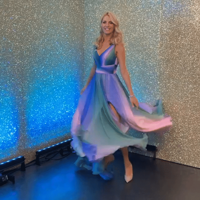 Tess Daly ombre dress Strictly October 2019 Photo Tess Daly