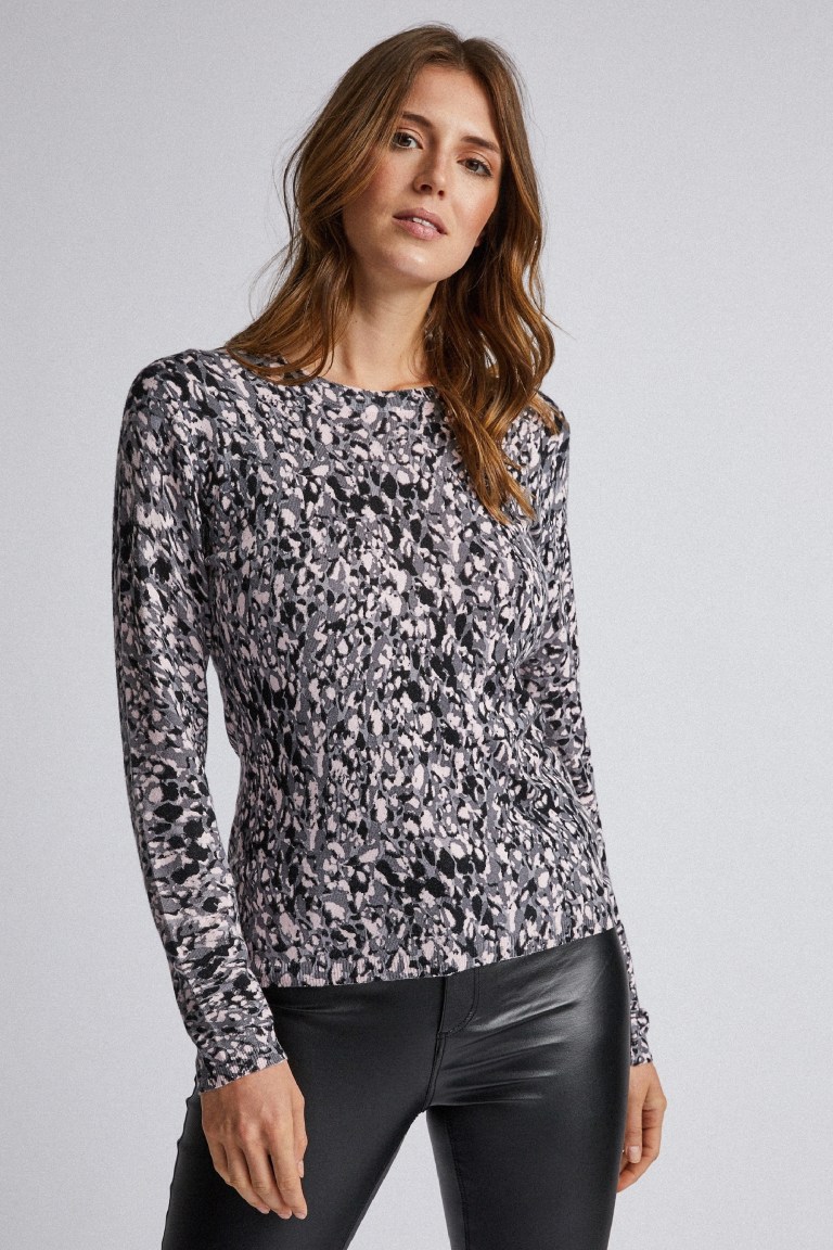 Dorothy Perkins Animal Print Fine Gauge Jumper