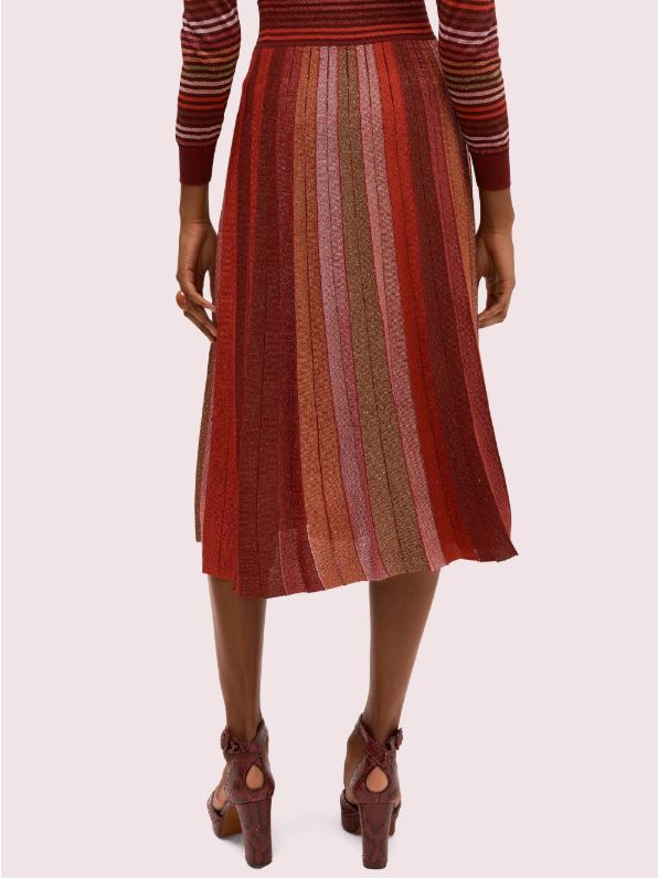 Kate spade metallic stripe knit skirt back view