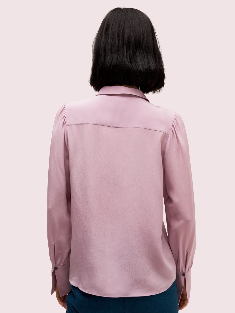 Kate Spade Silk Point Collar Blouse back view