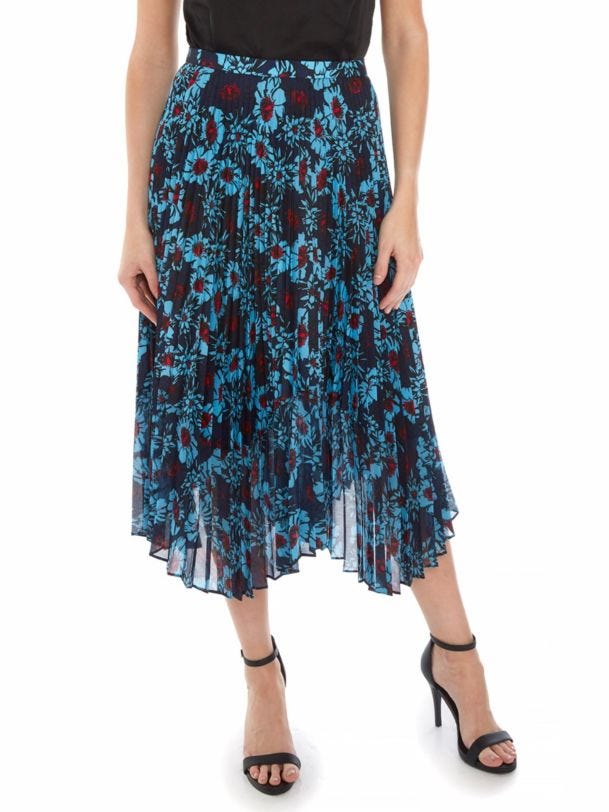 Markus Lupfer Lila Winterbloom Pleated skirt