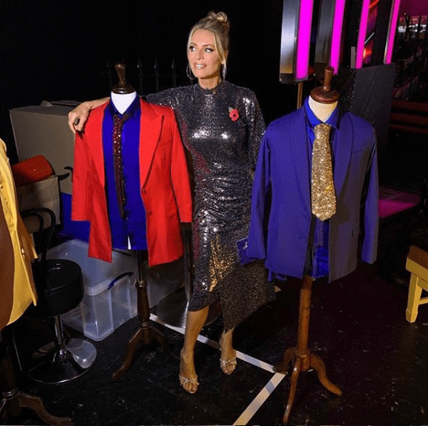 Tess Daly purple sequin dress Strictly November 2019 Photo Tess Daly