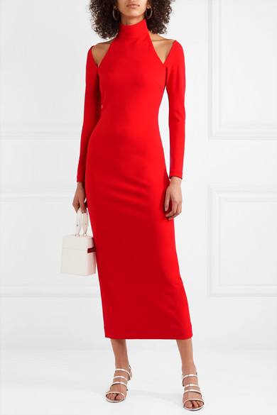 Solace London - Grayson Cutout Stretch-crepe Midi Dress