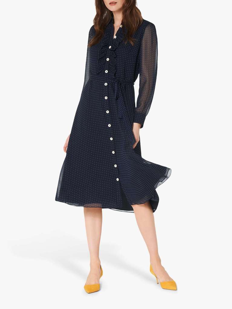 LK Bennett Ensor Polka Dot Shirt Dress