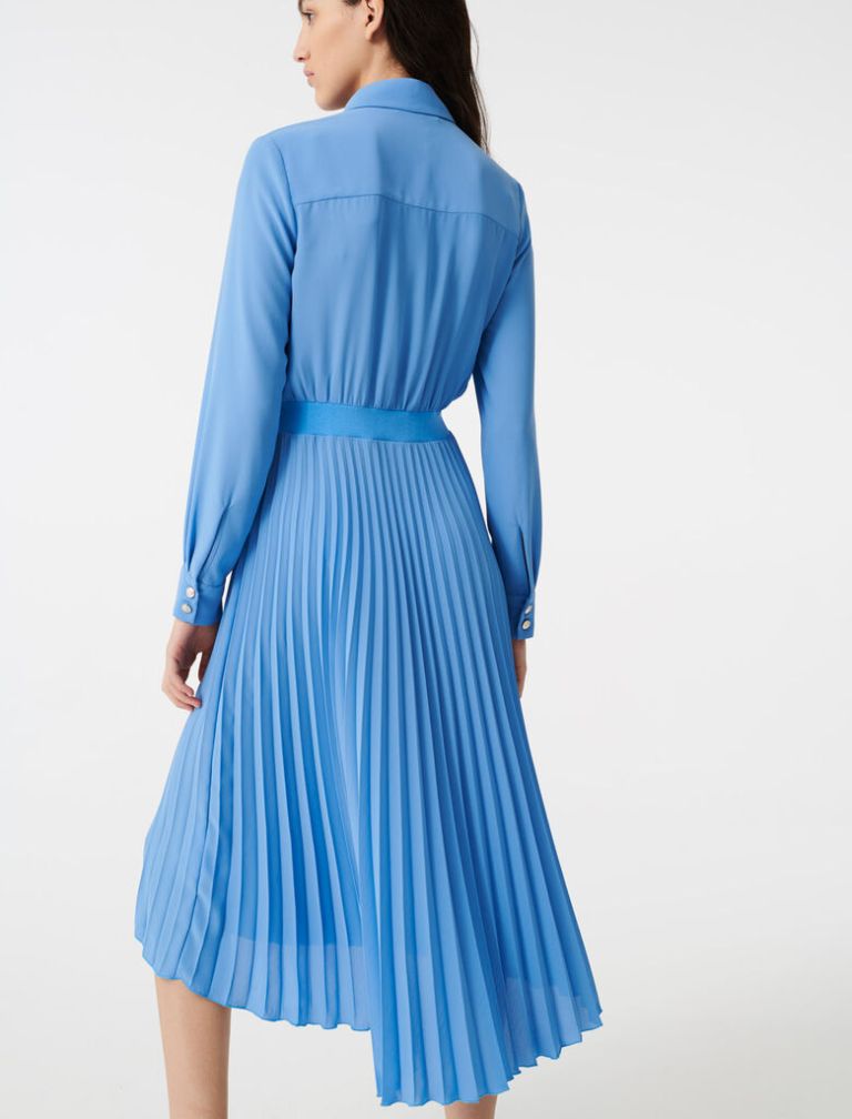 Maje Rosana Gathered Waist Shirt Dress back view