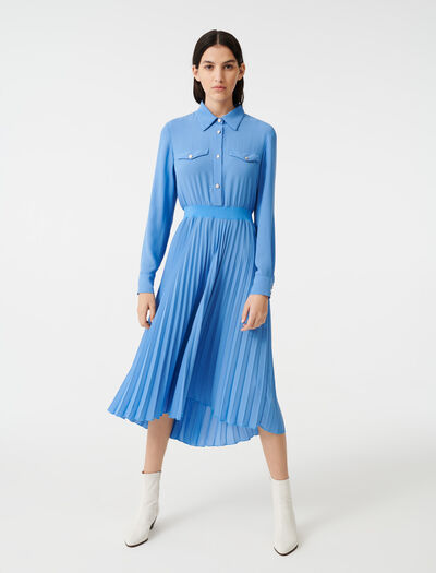 Maje Rosana Gathered Waist Shirt Dress