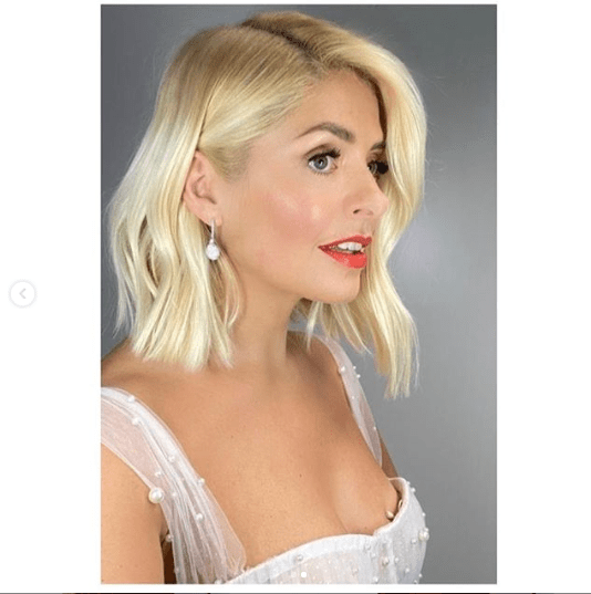 where to get holly Willoughby Dancing on Ice dress white tulle bodice with embellishments 19 January 2020 Photo Holly Willoughby v2