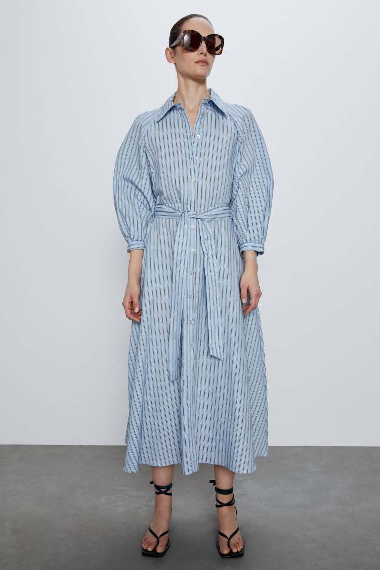 Zara Striped Shirt Dress