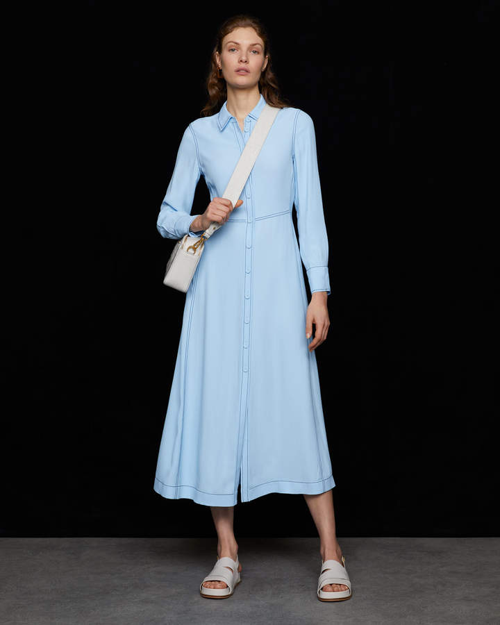 Jigsaw Button Through Midi Dress