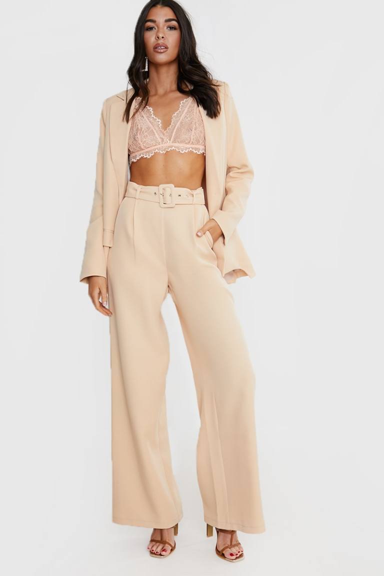 Lorna Lux Stone 'Spencer' high Waisted Wide Leg Trousers