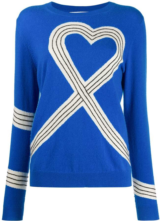 Chinti &amp; Parker Heart-Motif Knitted Jumper