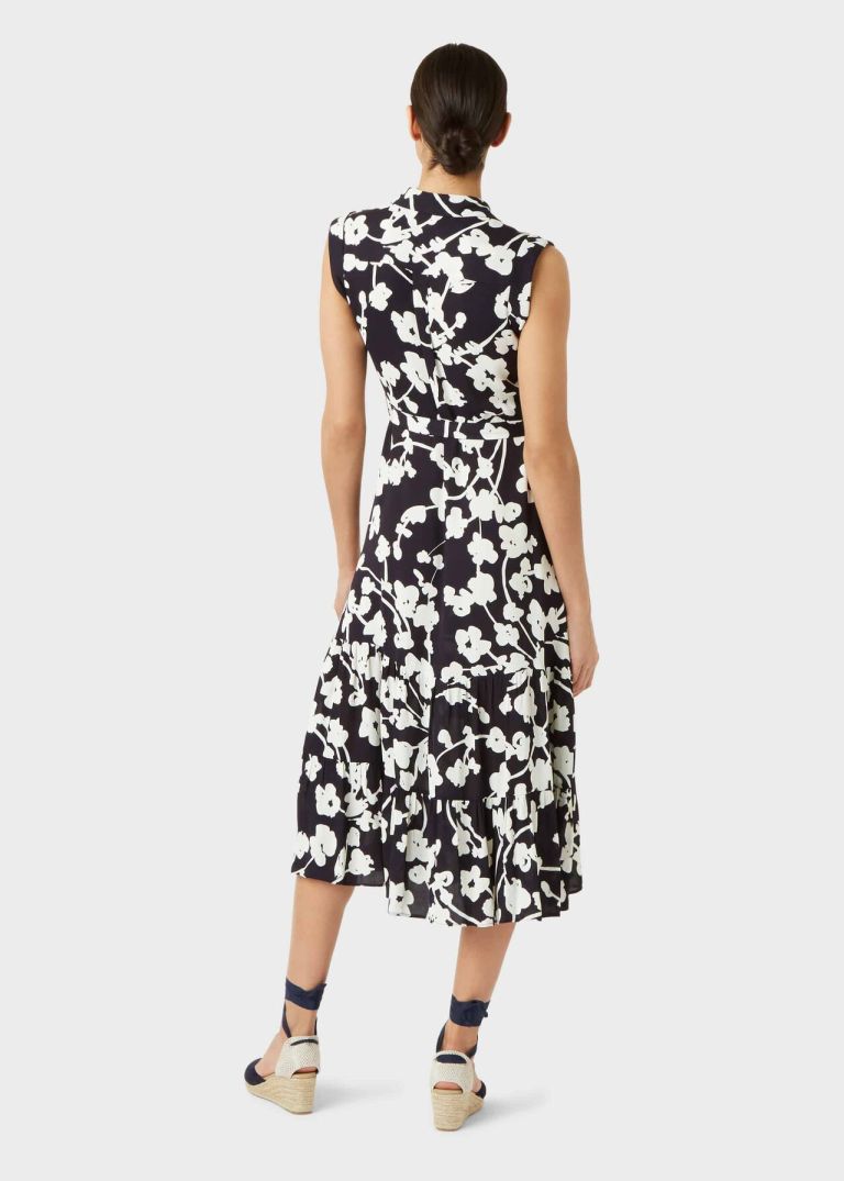 Hobbs Esme Floral Midi dress back view