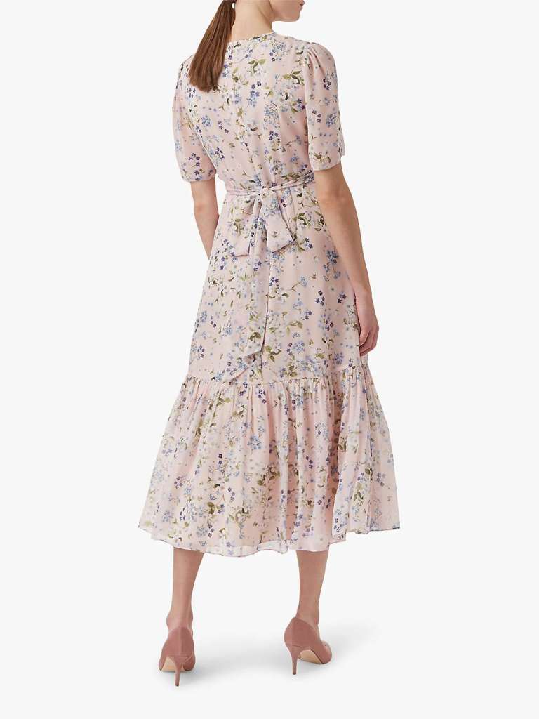 Hobbs Silk Floral Dress back view
